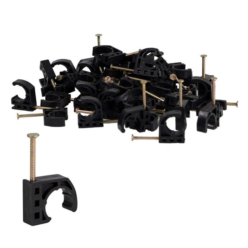Highcraft Half Clamp with Nail For Pex Tubing Pipe Support, 3/4 in, Black - Image 2